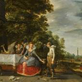 23. Adam van Breen, An elegant company banqueting on a terrace, est. £60,000-80,000. Credit Sotheby's