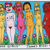 Kat.-Nr.: 09 6644 James Rizzi, 1950-2011 "Nude Girls", Acryl auf Leinwand, signiert und dat. 1999 Limit: 1.900,- €