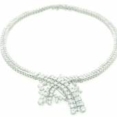 Kat.-Nr. 1072 Gr. Brillant-Collier 750/-WG, 21.Jh. Einzigartig gestaltetes Brillant-Collier, Schätzpreis 45.500,- EUR