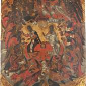 Hochbedeutende Ikone ‚Die Himmlische Liturgie‘, Kreta Anfg. 17. Jh., 102.000 Euro