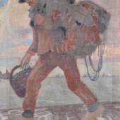 87 Carl Moser Bretonischer Fischer, 1905 Öl auf Leinwand, 69 x 52 cm Signiert u. datiert Kirschl M 18 mit Abb. S. 13 Pescatore bretone, 1905 Olio su tela, 69 x 52 cm Firmato e datato Kirschl M 