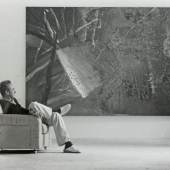 Gerhard Richter im Kölner Atelier 1984 Foto Benjamin Katz Copyright VG Bild Kunst 2017