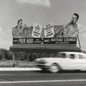 William Claxton Al Hirt & Pete Fountain, Billboard sign, near New Orleans 1960_copyright William Claxton courtesy Galerie Bene Taschen