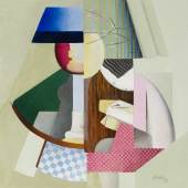 Marthe Donas, Sous la lampe / Under the Lamp, 1927  Oil on cardboard, 55 x 55 cm, Private collection