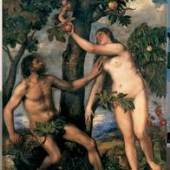 Tiziano Vecellio, genannt Tizian (um 1485/90-1576), Adam und Eva, um 1550, Leinwand, 240 x 186 cm, Madrid, Museo Nacional del Prado
© MADRID, PHOTOGRAPHIC ARCHIVE, MUSEO NACIONAL DEL PRADO