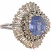 An impressive Continental sapphire and diamond fancy ring. £1,500-2,000. 