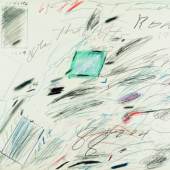 Cy Twombly (1928 – 2011) Untitled („Roma“) | Ölkreide, Blei- und Buntstift auf Velin | 1961 – 79 | 52 x 72 cm Ergebnis: € 635.000* KARL & FABER