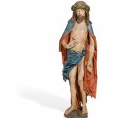 Tilman Riemenschneider (1460 – 1531) und Werkstatt  Schmerzensmann | Um 1500 | Lindenholz, farbig gefasst | Höhe: 102cm Taxe: 25.000 – 35.000 €