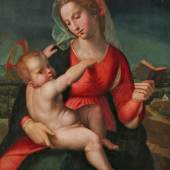 Ridolfo del Ghirlandaio (1483 – 1561) zugeschrieben  Madonna mit Kind | Öl auf Holz | 76 x 60cm Taxe: 40.000 – 60.000 €