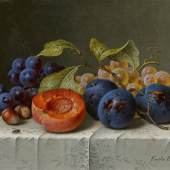 Emilie Preyer (1849 – 1930)  Früchtestillleben | Öl auf Leinwand | 17,5 x 23cm Schätzpreis: 20.000 – 25.000 €