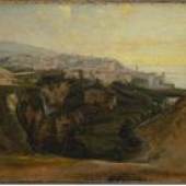 Johann Georg von Dillis (1759-1841) | Tivoli, um 1830/32, 36,4 x 51,5 cm, Öl auf Papier
© BAYERISCHE STAATSGEMäLDE- SAMMLUNGEN, NEUE PINAKOTHEK
