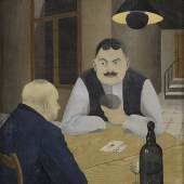HANS MERTENS, Kartenspieler, 1926, Öl auf Leinwand, 71x50 cm. Limit 20.000,- €.