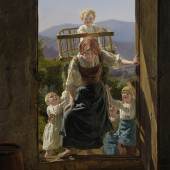FERDINAND GEORG WALDMÜLLER, Heimkehrende Mutter mit Kindern | 1863 © Leopold Museum, Wien