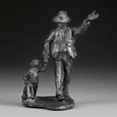 JÖRG IMMENDORFF (1945-2007), 'KOMM JÖRCH WIR GE-HEN', Bronze, schwarz patiniert. H. 17,5 cm. Erlös 8.800,- €