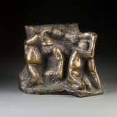 ALFRED HRDLICKA, Steinigung des heiligen Stephanus, 1978, Bronze, H. 30,5 cm. Limit 5.000,- €.