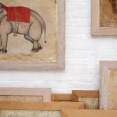 A selection of Indian drawings and paintings from the 17th to 20th century, three of which feature Caparisoned Elephants, No