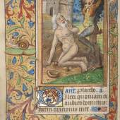 Horae B.M.V. Lateinische und Französische Handschrift auf Pergament, Paris um 1490 Schätzpreis: € 60.000