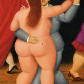 Los 508 Fernando Botero "Tango", 2003. Öl auf Leinwand, sig. u. dat. (20)03 u.r., verso a. umgeschla- gener Lwd. betitelt, 50x35 cm (Schätzpreis: CHF 250'000) Echtheitsbestätigung: Fernando Botero. ZUSCHLAG: CHF 250‘000.-