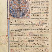 8 Manuskripte Barbeaux-Graduale. Pergamenthandschrift, Nordfrankreich, um 1280-1290. Schätzung: € 60.000 Ergebnis: € 62.500 