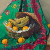 3057 FELIX VALLOTTON Corbeille de mandarines et bananes. 1923. Öl auf Leinwand. 50 x 65 cm. CHF 180 000 - 280 000