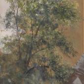 Menzels „Blick aus dem Atelierfenster in der Marienstraße“, entstanden um 1862, war einst Teil der bedeutenden Sammlung des jüdischen Ehepaars Alfred und Gertrud Sommerguth.