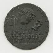 Ludwig Gies, Kriegshetze, 1914 oder 1915 Eisen (einseitiger Guss) 5 cm (Durchmesser) © VG Bild-Kunst, Bonn 2018 Abbildung: © LETTER Stiftung, Köln