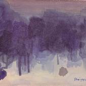 Otto Staiger Blauer Abend, um 1960 Aquarell auf Papier, 28,5 x 33 cm Ref. 4/CV