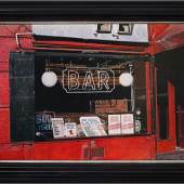 Rudolf Häsler  Bar in Harlem. New York, 1987  Acryl auf Holz, 68 x 102 cm  Ref. 1-2199