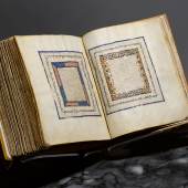  Property from the Collection of J. E. Safra A Magnificent Illuminated Hebrew Bible with Profuse Micrographic Ornamentation Castile, first half of the 14th century Estimate 3,500,000–5,000,000 USD  