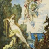 GUSTAVE MOREAU 1826–1898 Persée et Andromède [Perseus und Andromeda], 1882 Aquarell auf Papier | 27,5 × 23,5 cm Privatsammlung | Foto: Sotheby’s London