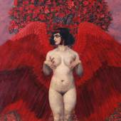 KARL MEDIZ 1868–1945 Roter Engel, 1902 Öl auf Leinwand | 172 × 185,5 cm Archiv Attersee | Foto: Archiv Attersee
