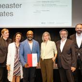 Bettina Götz, Veronica Kaup-Hasler, Theaster Gates, Elke Delugan-Meissl, Gerald Bast, Gerd Zillner  © Jorit Aust