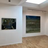 Blick in die Ausstellung >> EVA, OBEN << (Obergeschoss, Showroom)