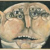 Tomi Ungerer L'Homme aux Lunettes, 1963 Der Mann mit Brille Öl auf Leinwand 64 x 91 cm,©Museum Würth