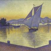 Bild: Paul Signac, Der Hafen bei Sonnenuntergang, 1892, Hasso Plattner Foundation