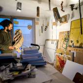 Carlos Bunga in seinem Studio in der Nähe von Barcelona, 2014