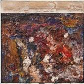 Valentin Oman (St. Stefan b. Villach 1935 geb.) Nebo in Zemlia - Himmel und Erde, 2014 Öl und Sand auf Leinwand; ungerahmt; 50 × 50 cm, RUFPREIS € 1.500