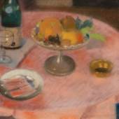 AUGUSTO GIACOMETTI (1877-1947), DER GEDECKTE TISCH, Pastell auf Papier. SM 24,5 x 32,5 cm. Provenienz: Niedersächsische Privatsammlung. Limit 20.000,- €.