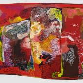 Rachel Jones, A Slow Teething, 2020. Oil pastel, oil stick on canvas. 157 x 215 cm (61.81 x 84.65 in).