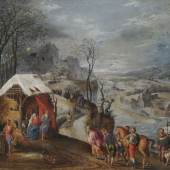 Gillis Mostaert (Hulst 1528 – Antwerpen 1598) zugeschriebenes Gemälde mit der Darstellung der „Ankunft der Heiligen Drei Könige am Stall“, Saalbieter, der extra aus Belgien angereist war. Er bewilligte 168.000 € und damit den zweithöchsten Preis für ein Gemälde des Künstlers.