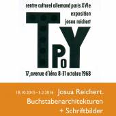 Plakat: Josua Reichert: "Buchstabenarchitekturen und Bilder"