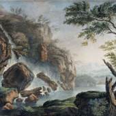 006   Heinrich Andreas Meyer, Die Wasserfälle von Tivoli. Um 1792. 8.500 €