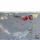 Gerhard Richter (1932)  FAZ-Übermalung | 2002  Öl, gerakelt auf Offsetdruck 39x55cm  Ergebnis: 111.562 Euro