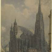 Rudolf von Alt (1812-1905) Wien, Stephansdom von Südwesten, 1855, Aquarell- und Deckfarben, 308 x 230 mm  © Staatliche Graphische Sammlung Munich