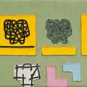 Jonathan Lasker, "Presence and Reluctance", 2023, Oil on linen, 30 x 41 cm | 11 3/4 x 16 1/8 in