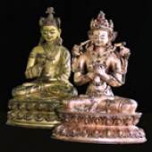 Manjusri, bronze roségold, Nepal 15th/16th century Padmasambhava, bronze gilded, Tibet 16th century 
bei Galerie Peter Hardt

 
