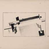 457   Eliezer "El" Lissitzky "Proun 1 A". 1921. Darst. 17 x 30,2 cm, Bl. 35,5 x 45,5 cm.			12000 €