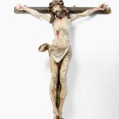 Holzskulptur „Christus am Kreuz“