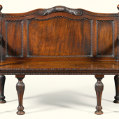 59 An early George III mahogany hall bench, circa 1760, attributed to William and John Linnell,  305,000 GBP 