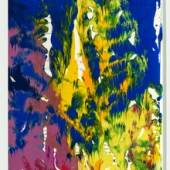 Gerhard Richter Ohne Titel | 2008 | Öl über Farboffset auf Katalogseite (?) | 29,5 x 21cm Ergebnis: 316.250 Euro